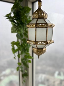 Golden Metal Square Lanterns Indoor <b>Ramadan</b> <b>Decor</b> Portable Eco-friendly Durable Hot Selling Without Battery Adult Good Quality - Product Image 2