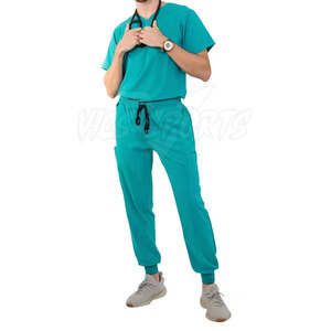 Basic Medical Scrub Suit Comfortable Wear Scrub Suit Breathable Fabric Scrub Suit Clinic Uniform - Product Image 2