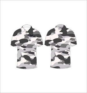 T-shirt de sport athlétique à manches courtes en tissu compressif camouflage urbain gris - Product Image 2