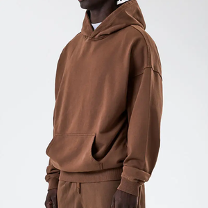 Sudaderas con Capucha para Hombre, Personalizadas con Logotipo, 400 GSM, 100% Algodón, Felpa Gruesa, Corte Holgado, Hombros Caídos, Estilo Cuadrado - Product Image 4