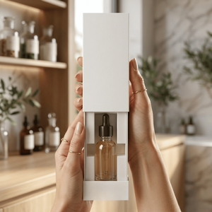 Boîte cadeau rigide magnétique pliable de luxe personnalisée en forme de livre |   Emballage de maquillage écologique laminé mat avec doublure en éponge - Product Image 1