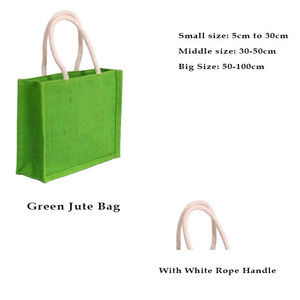 Fashionable Green Fiber Jute Carry <b>Bag</b> Eco Friendly Natural Fiber Reusable Tote for Shopping - Product Image 5
