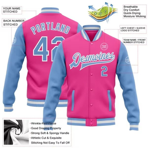 Wholesale high quality coat polyester windbreaker winter stylish baseball jackets plus size - Product Image 2