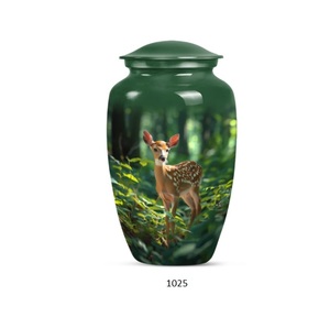 Urna Funeraria Moderna de Latón y Aluminio de Alta Calidad para Cenizas Humanas Adultas, Urna Decorativa con Tamaño Personalizable - Product Image 1