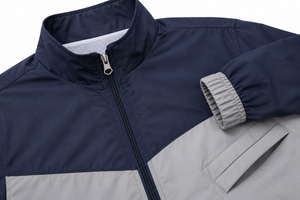 Wholesale Slim Fleece Lined Polyester/<b>Nylon</b> Winter Bomber <b>Jacket</b> <b>Men</b> Lightweight Outdoor Waterproof Hooded Sportswear OEM - Product Image 4