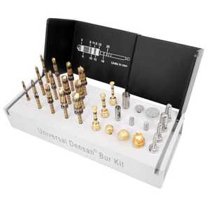 NABSONS ENTERPRISES Kit de Brocas Manuales para Osteodensificación de Implantes Dentales, Compatible con Burs, Color Plata NE-0D107 - Product Image 1