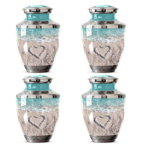 Ocean Sand European Style Memorial Urn Personalized Customizable <b>Keepsake</b> Cremation <b>Ash</b> Urn Engraved Glass Drawstring Bag - Product Image 6