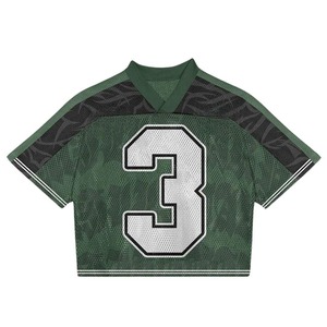 Camiseta de Fútbol Americana Marrón para Hombre, Número 24, Cuello en V, Manga Corta, Malla Transpirable, Uniforme para Adultos - Product Image 4