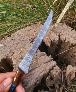 Custom Pattern Steel Fillet <b>Knife</b> Handmade Curved Blade <b>Knife</b> Premium Resin Wood <b>Handle</b> Fishing Processing <b>Knife</b> OEM ODM - Product Image 5