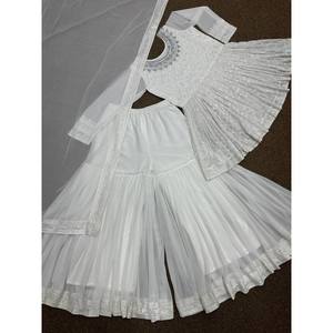 Party Wear Top-Bottom et Dupatta Set brodé Séquence Travail Taille XL - Product Image 1