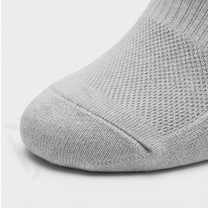 Crew <b>Socks</b> Solid Gray Knitted Breathable Daily Casual Wear Adult Regular Fit - Product Image 6