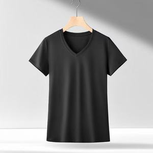 Camiseta de Mujer de Algodón Supima 100%, de Alta Calidad, Corte Regular, Cuello en V, Secado Rápido, Transpirable, Protección UV, MOQ Bajo - Product Image 4