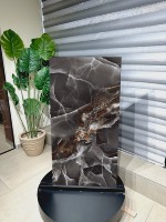 Carreaux de porcelaine AGATE DARK PULIDO - Design moderne à haute brillance pour usage extérieur et hôtelier, beauté naturelle rencontre technologie de pointe