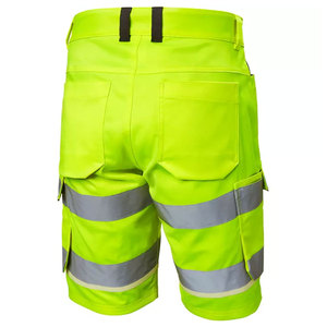 Shorts de travail pour hommes, haute visibilité, 100% coton, avec bandes réfléchissantes, séchage rapide, pour travaux de construction - Product Image 2