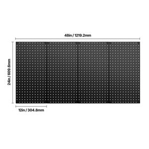 Organizzatore da Parete in Metallo Resistente 60x30 cm, Set di 4 Pannelli, Accessori per Stoccaggio in Soggiorno e Garage - Product Image 5
