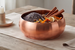 Bol à fruits et à aliments en cuivre massif, forme ronde, cuivre poli, pour la cuisine et la salle à manger - Product Image 4