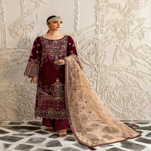 Ramsha Original Collection de Marque Pakistanaise Volume 6 Designer de Luxe Costumes en Velours Lourd pour Adultes Vêtements de Fête-Indien Pakistanais - Product Image 2