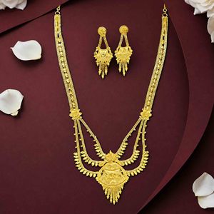 Wholesale Dubai Style 14K 18K 24K Micron Gold Filled Rani Haar Bridal Jewelry Set Traditional <b>Long</b> Jewelry Set Fashion <b>Necklaces</b> - Product Image 2