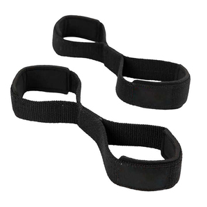Sangles de levage violettes en forme de 8, en nylon antidérapant, pour musculation, unisexe, design ajusté, extensibilité modérée - Product Image 6
