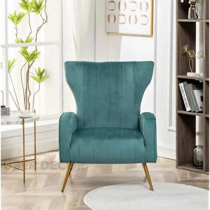 Miyana Stylish Modern Velvet Accent <b>Chair</b> with Metal Legs 1000g kg for Living Room <b>Bedroom</b> or Office - Product Image 2
