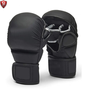 Gants de sparring MMA de haute qualité, sur mesure, en cuir PU, antidérapants, avec sangle de poignet réglable, fermeture auto-agrippante, pour adultes - Product Image 1