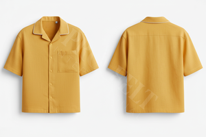 เสื้อเชิ้ตแขนสั้นขายดีที่สุด ขายส่ง OEM คอปกแต่งขอบ ปิดกระดุม สวมใส่สบาย ระบายอากาศได้ดี ทรงหลวม เหมาะสำหรับฤดูร้อน - Product Image 2