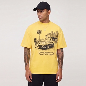 T-shirt à manches courtes pour homme en toile épaisse 100% coton, coupe classique, respirant, séchage rapide, écologique et personnalisé - Product Image 1