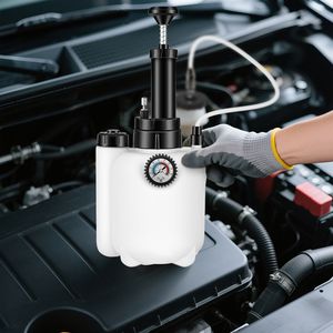 Kit di spurgo freni manuale da 3L con pompa a vuoto, bottiglia di raccolta olio esausto da 1L e 4 adattatori per pompa freno principale per riparazione freni pneumatici da parte di una persona - Product Image 2