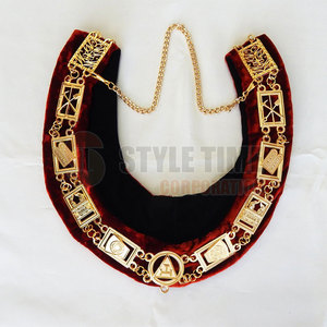 Collar Masónico de Estilo Tradicional con Soporte para Colgante, Collar Masónico con Acabado Premium - Product Image 2