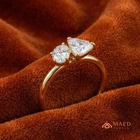 18K altın kaplama armut Moissanite nişan yüzüğü moissanite elmas gelin takı kadınlar abd lüks bant