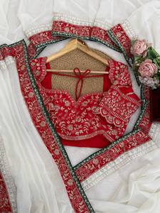 <b>Hot</b> Selling Banarasi Soft Silk <b>Saree</b> Latest Traditional Design for Bridal Wedding Festival Wear Indian Pakistani Clothing - Product Image 2