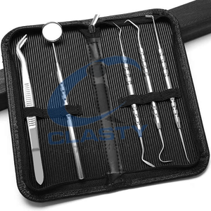 Professional Dental Care Kit Manual Teeth <b>Cleaning</b> Tools Oral Hygiene Including Mirror Tartar <b>Scraper</b> Dental Probe Tweezer - Product Image 2