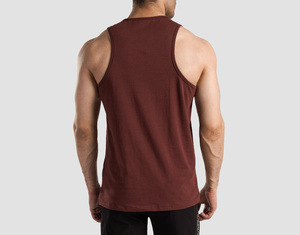 <b>Men</b> Boxy Cropped 220gsm 100% Cotton Custom Print Logo Summer <b>Singlet</b> Sleeveless Sleeve T-shirts Sport Gym Vest Tank Top <b>Men</b> - Product Image 4