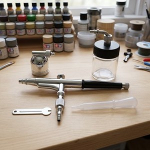 Aérographe HC0228 |   Aérographe portable en aluminium à double action avec déclencheur à bouton-poussoir pour maquillage, nail art et automobile - Vente en gros - Product Image 6
