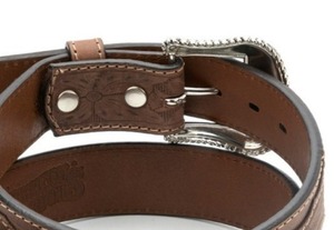 Cinturón Vaquero de Cuero Vacuno Marrón Claro Marca Yours para Uso Casual - Product Image 2