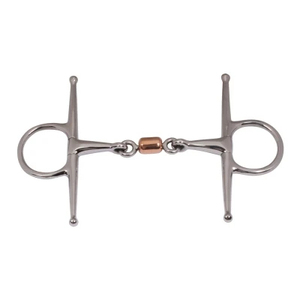 Durable Stainless Steel Full Cheek Single Jointed Horse Bit with Copper <b>Roller</b> Design for Equestrian Riding Training Equipment - Product Image 3