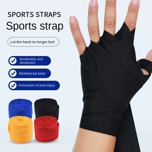 Bandages de boxe personnalisés de haute qualité, support solide pour les poignets, en coton et nylon, protection pour l'entraînement et le sparring - Product Image 3