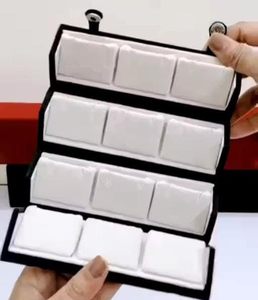 Portable Vintage Wedding Earring Organizer Box 12 Piece Jewelry Storage Case Black <b>Velvet</b> Lining Cover for Earrings Display - Product Image 2