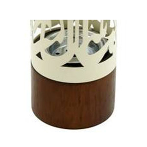 Luxury Arabic Calligraphy Metal Incense Burner With Wooden Base & Knob Hollow <b>Oud</b> <b>Bakhoor</b> Censer Tassel For Home Decoration - Product Image 5
