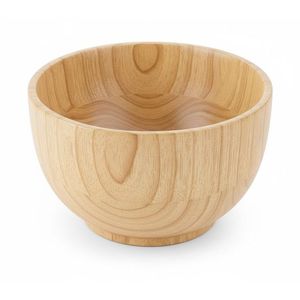 Bol de service en bois écologique avec finition naturelle pour une utilisation quotidienne en cuisine - Service de salades, de fruits et de collations - Product Image 1