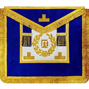 Tablier de cérémonie maçonnique CHARITY STEWARD, pour Grand Officier, avec franges dorées, broderie artisanale, tenue de loge de luxe - Product Image 3