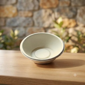 Tazón de bagazo biodegradable de 180 ml a precio de fábrica, tazón redondo resistente al aceite y compostable para helado, salsa chutney - Product Image 3