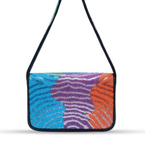 Bolso de Mano Artesanal Indio de Lujo, Informal, para Uso Diario, con Cuentas de Vidrio Coloridas y Asa de Baguette, Accesorio de Moda Duradero con Cristales Artísticos - Product Image 2