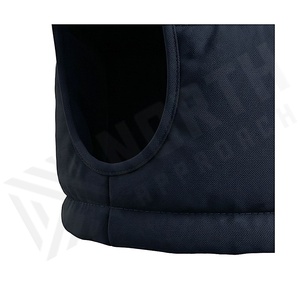 Hooded Quilted Waterproof <b>Bubble</b> Jacket Black Full Sleeve Winter Windproof Cotton Shell Knitted Fabric Polyester Filling Stand - Product Image 6