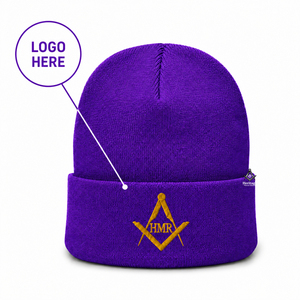 Gorro de Punto Acrílico Personalizado con Logotipo HMR Brotherhood Sisterhood Fraternity & Sorority Masonic Wear, Gorro de Invierno Estilo Hip Hop - Product Image 1