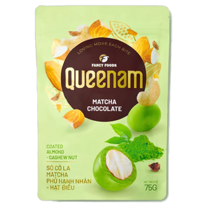 Fabricant et Fournisseur de Dragées au Chocolat de Qualité Professionnelle OEM/ODM HALAL 75G, Snacks aux Amandes et Noix de Cajou enrobées de Chocolat Matcha - Product Image 1