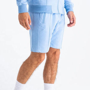 Ensemble de survêtement unisexe personnalisé à blocs de couleurs, ensemble de survêtement d'été pour hommes, ensemble deux pièces avec sweat à capuche et short - Product Image 5