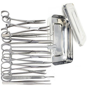 Kit de Sutura para Cirugía Menor de 13 Piezas, Marca Denticric, Caja de Instrumentos, Fuente de Alimentación Manual, Certificado CE Clase I para Cirugía General - Product Image 1