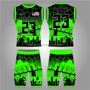 Uniformes de Fútbol Americano 7v7, Diseño Transpirable para Entrenamiento en Equipo, Uniforme de Fútbol Americano con Bandera para Jóvenes, Compresión para Juego 7v7 - Product Image 1