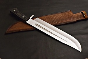 Handmade DIY ODM/OEM Custom <b>Clip</b> Point 3mm Thickness Bowie Knife D2 Steel Blade Wood Handle Leather Sheath 15 Inch Outdoor Knife - Product Image 5